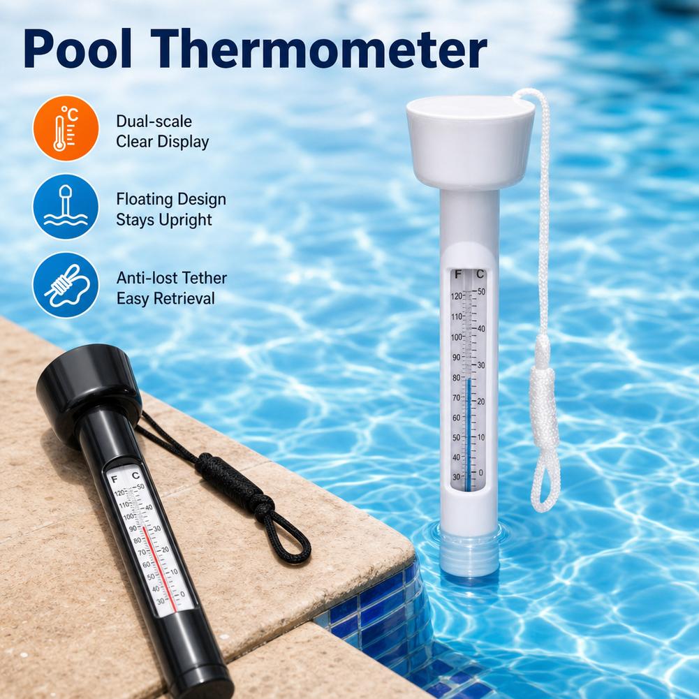 Marine Aquarium Hydrometer - Termômetro flutuante para piscina, com corda,