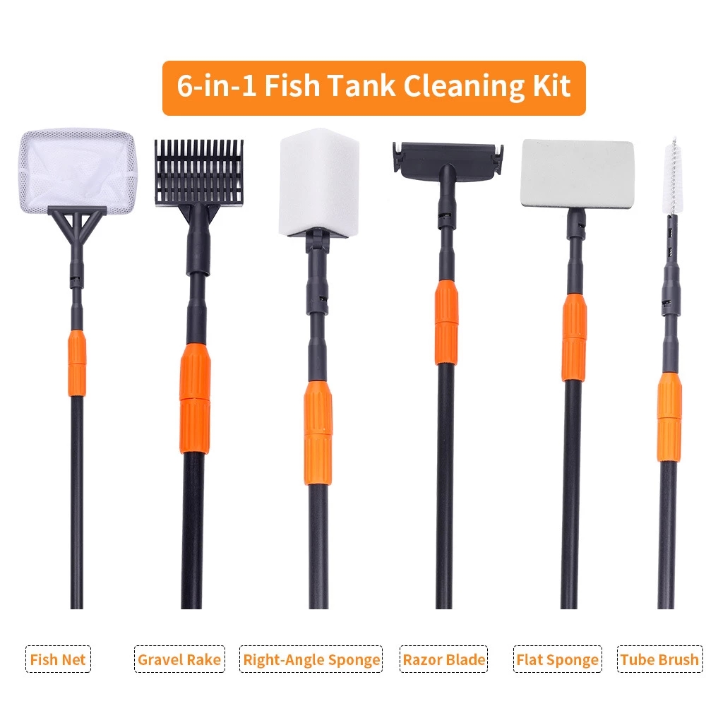 Marine Aquarium Glass Scraper - Kit de Ferramentas de Limpeza para