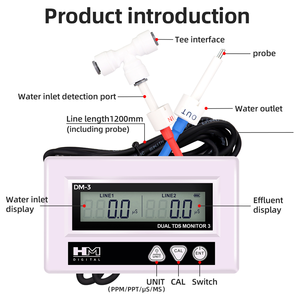 Hm dm3 on-line tds ec testador - Marine Aquarium Hydrometer avaliação e preço